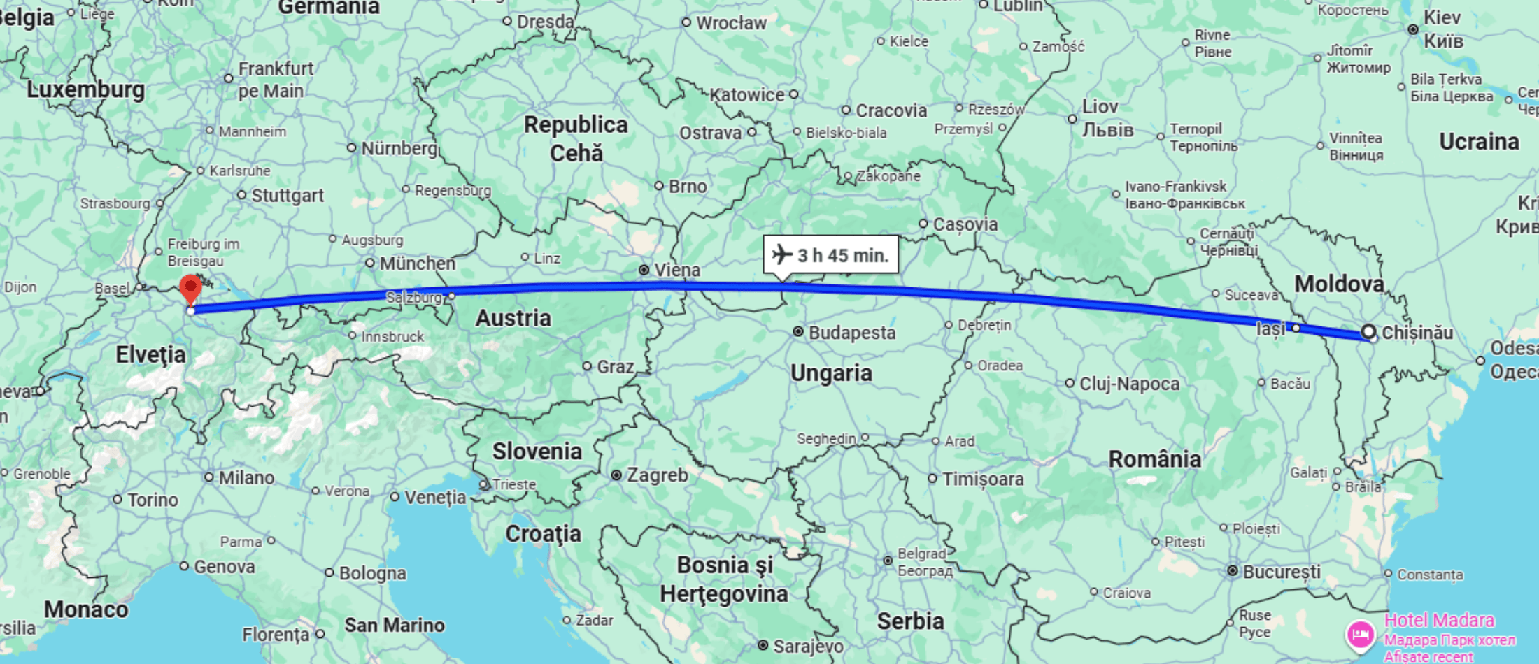 bilete avia chisinau - zurich voiaj.md